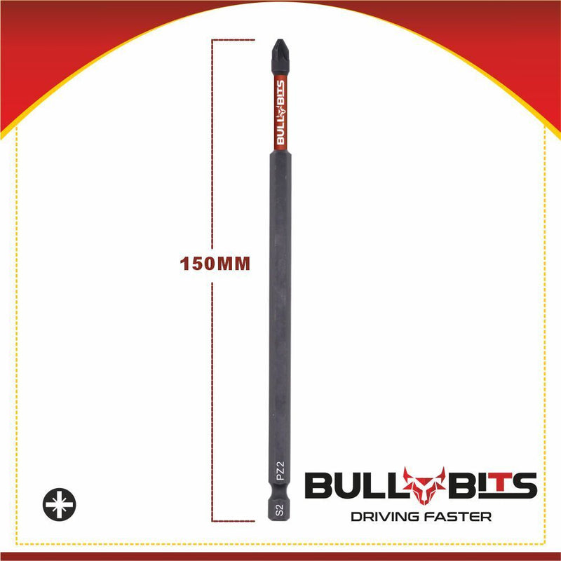 Bull Bits PZ2 150mm Impact Duty Screwdriver Drill Driver Bits