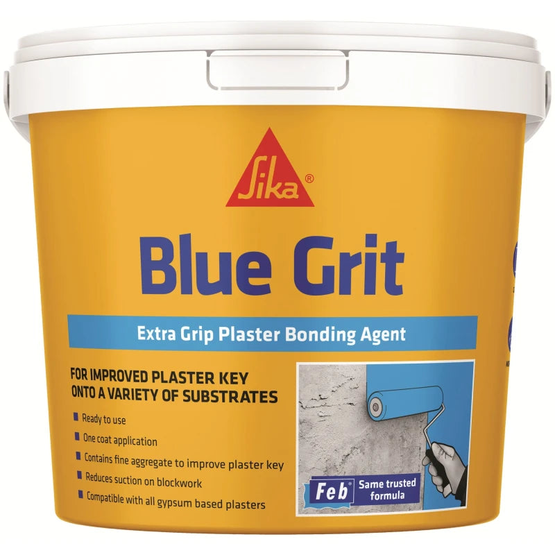 Febond Blue Grit Extra Grip Plaster Bonding Agent - 10 Litre