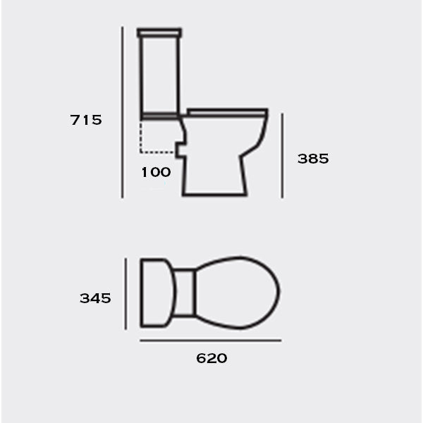 Original Bog In A Box Close Coupled WC Pan Suite