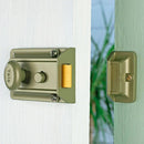 Yale 77 Traditional Standard Nightlatch - 60mm Backset, Polished Brass Case/Cylinder Finsih