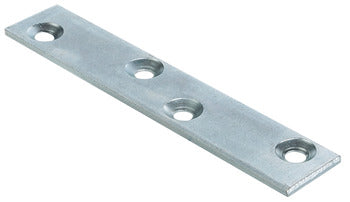 Connecting Plate, Screw Fixing, with Four Screw Holes, Steel Length 80 mm