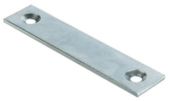 Connecting Plate, Screw Fixing, with Two Screw Holes, Galvanized Steel Length 50 mm
