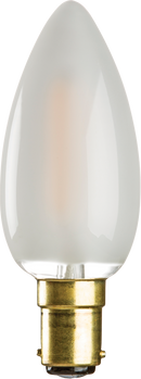 230V 2W LED 35mm SBC Frosted Candle 3000K