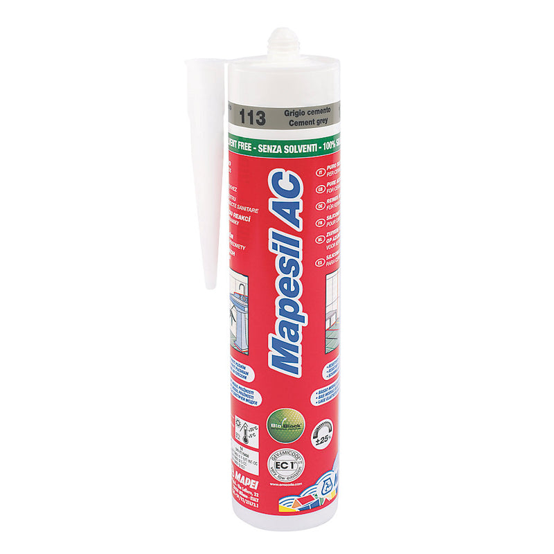 MAPEI MAPESIL AC 113 SOLVENT-FREE SILICONE CEMENT GREY 310ML