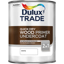 Dulux Trade Quick Dry Wood Primer Undercoat Paint White 1L
