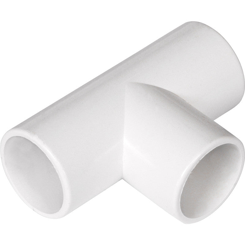 Solvent Weld Overflow Tee 20mm White