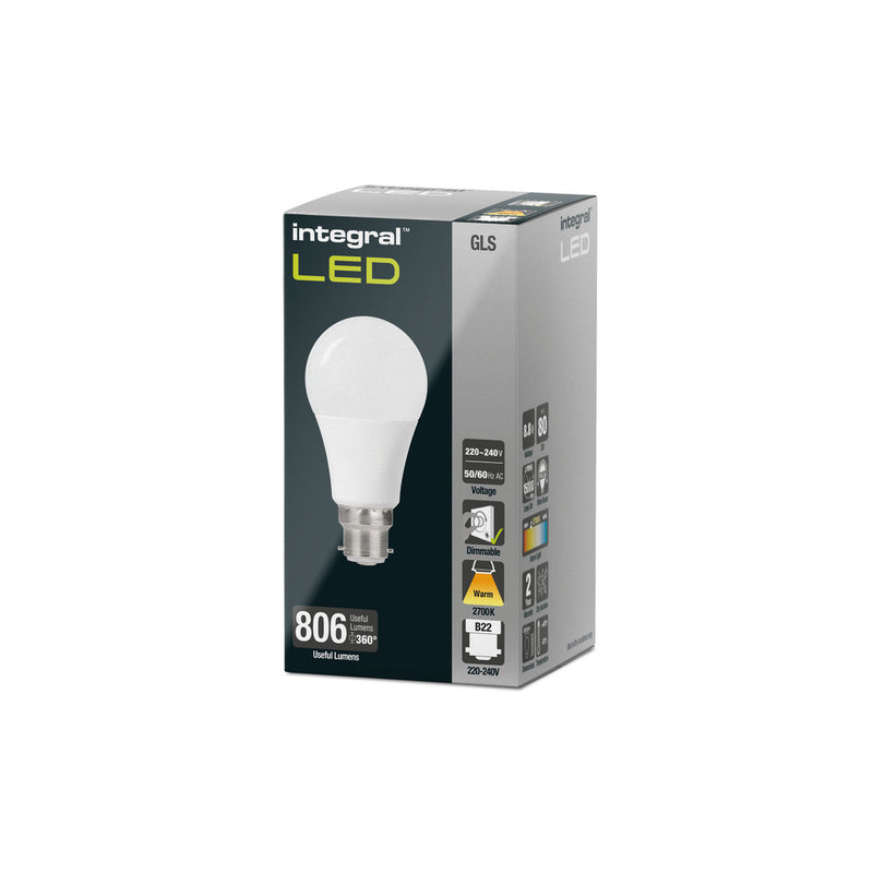 GLS BULB B22 806LM 8.8W 2700K DIMMABLE