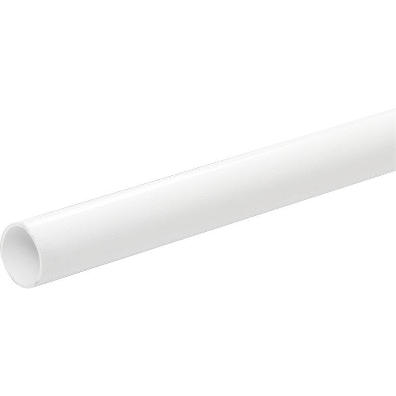 Solvent Weld PVC Overflow Pipe 3m 21.5mm White