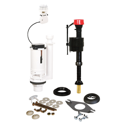 PRO UNIVERSAL CISTERN PACK WITH BRASS SHANK FILL VALVE, FLUSH VALVE AND FITTINGS