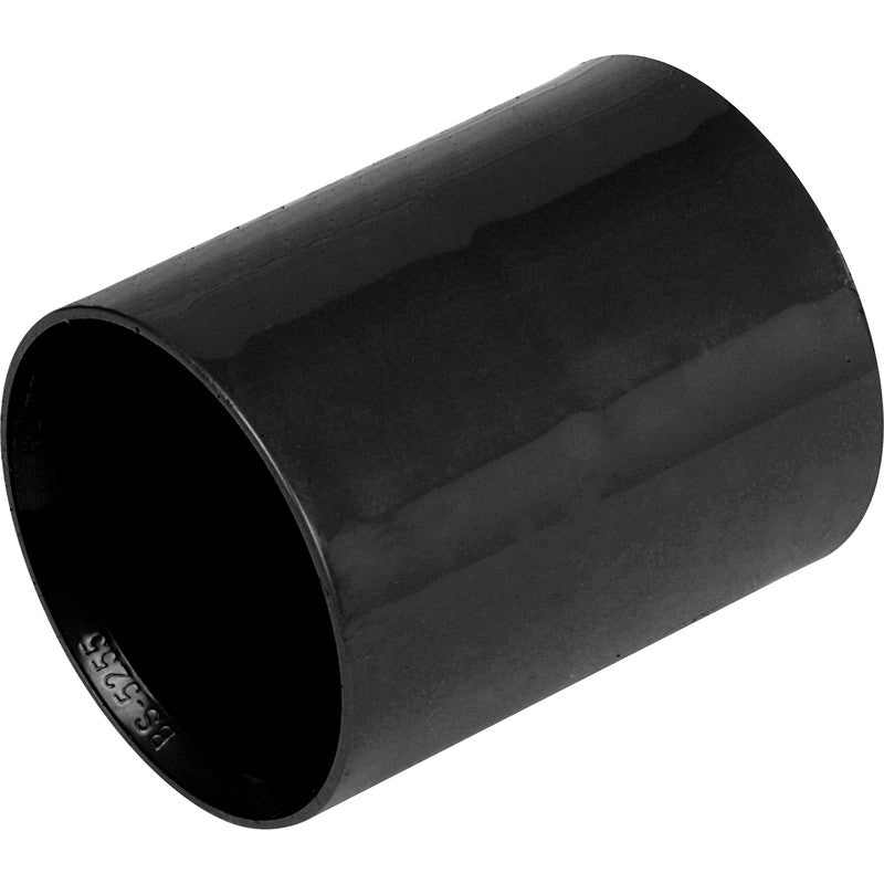 Solvent Weld Straight Coupling 50mm Black