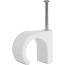 Cable Clip Round White 10mm 100 Pack