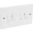 10A Switch 4 Gang 2 Way White