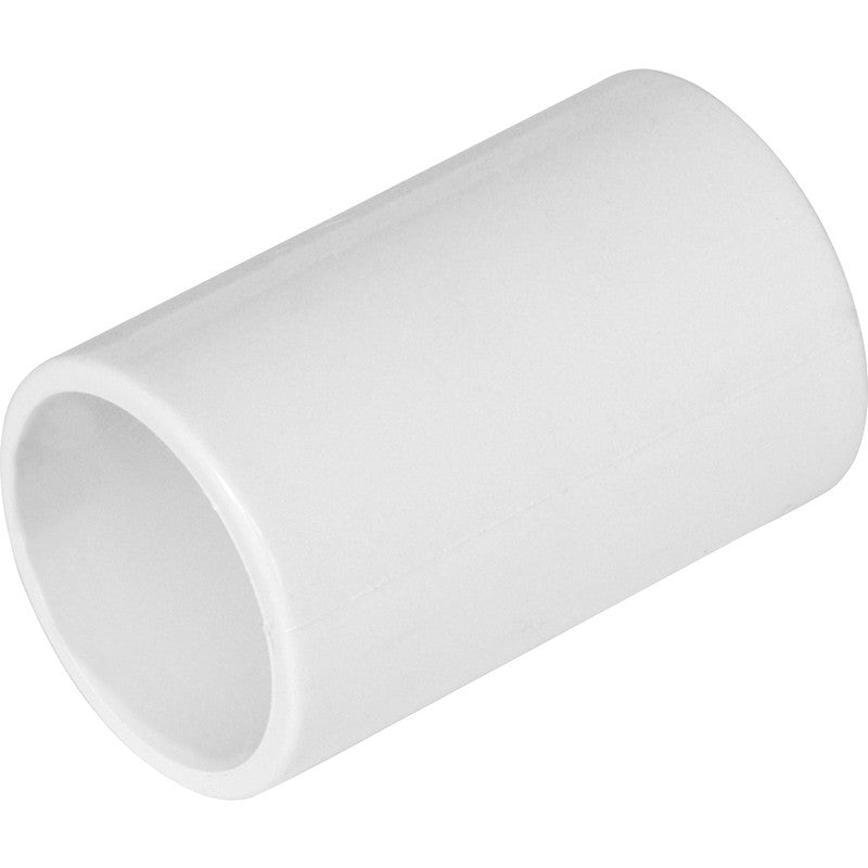 Solvent Weld Overflow Straight Coupling 20mm White