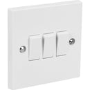 10A Switch 3 Gang 2 Way White