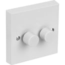 Push Dimmer Switch 2 Gang 2 Way 40 - 400W