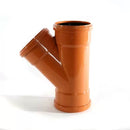 Underground 110mm Triple Socket 45 Degree Tee