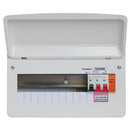 FuseBox 14 Module 10 Way Consumer Unit + 100A Main Switch, T2 SPD