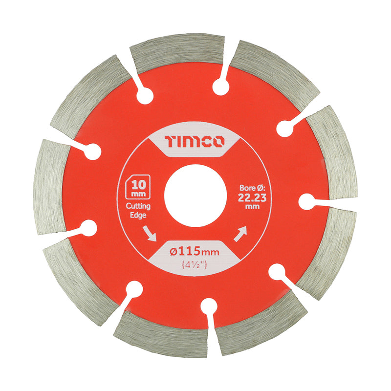 General Purpose Diamond Blade - Segmented - 3 Piece Set - 115mm x 22.2mm