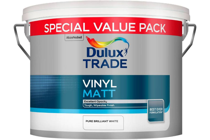 Dulux Trade Vinyl Matt Pure brilliant white 7.5L