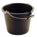 3 GALLON BLACK PLASTIC BUCKET