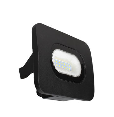 Meridian 10W LED Slim Curved Floodlight Black with IP65 Integrated Junction Box