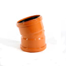 Underground 110mm Double Socket 15 Degree Bend