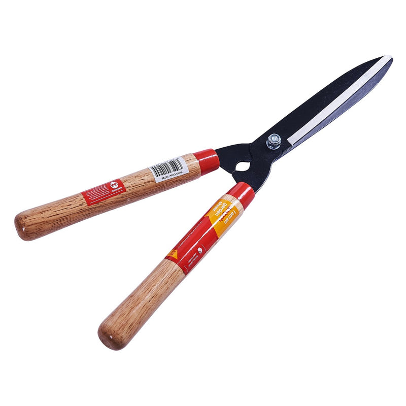 Garden shears with wooden handle