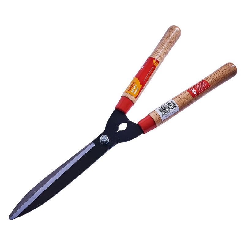 Garden shears with wooden handle