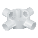 20mm PVC 4-Way Conduit Box White