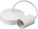 6" E27 Contemporary Pendant Set - Matt White