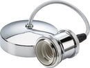 6" E27 Vintage Pendant Set - Polished Chrome
