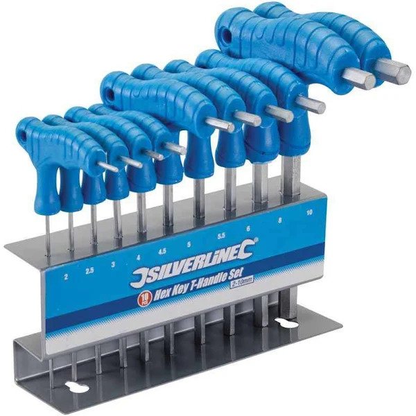 Hex Key T-Handle Set 10pce