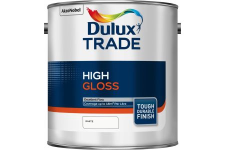 Dulux Trade Pure White High Gloss Metal & Wood Paint 5L