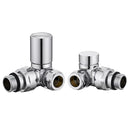 Round Corner Angled Radiator Valve Chrome