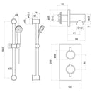 Acksor Concealed Thermostatic Shower Set