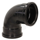 Soil 110mm Ring Seal Black Soil 92 Degree Double Socket Bend