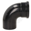 Soil 110mm Ring Seal Black Soil 92 Degree Single Socket Bend