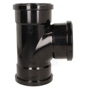 Soil 110mm Ring Seal Black Soil 92 Degree Triple Socket Branch Tee