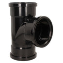 Soil 110mm Ring Seal Black Soil 92 Degree Triple Socket Branch Tee
