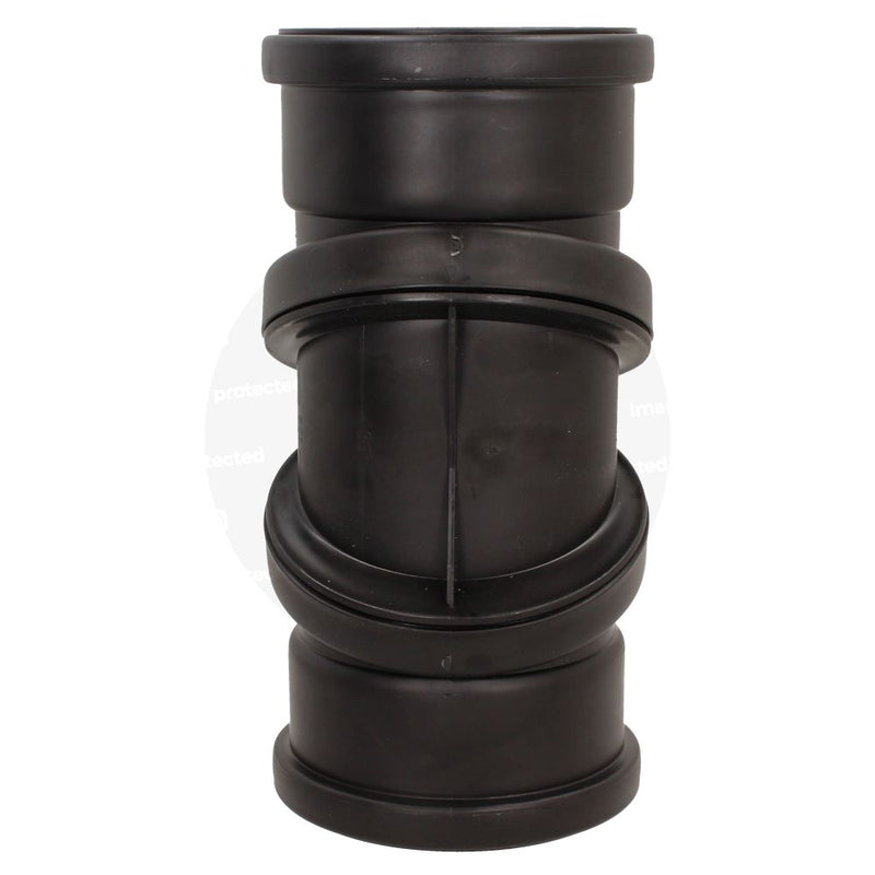 Soil 110mm Ring Seal Black Soil 90 Degree Double Socket Adjustable Bend