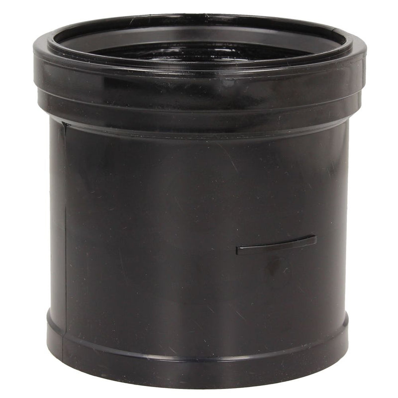 Soil 110mm Ring Seal x Solvent Weld Black Soil Coupler