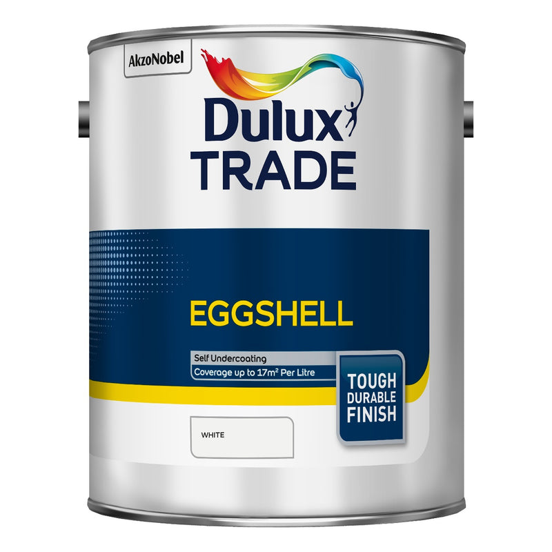 Dulux Trade Eggshell white Eggshell Metal & wood paint 5L